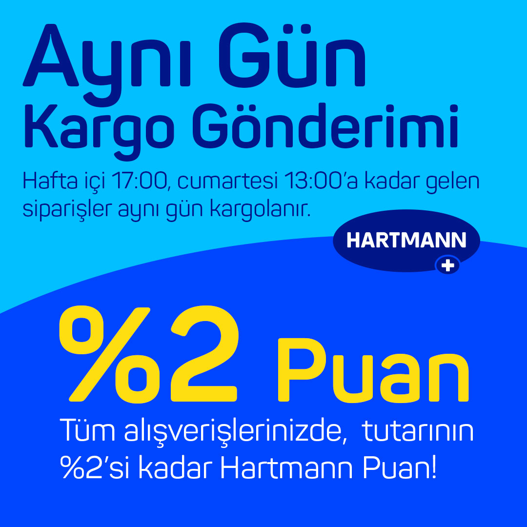 Tüm siparişler aynı gün kargo, %2 puan hediye