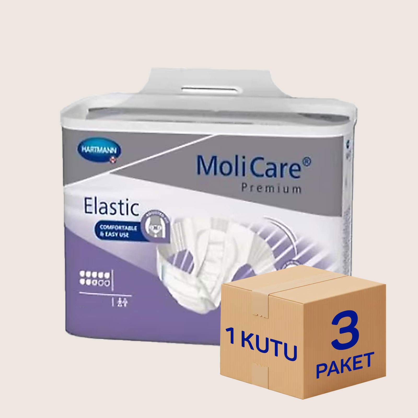 Hartmann MoliCare Premium Elastic 8 Damla S Beden – 3 Paket x 26 Adet Bel Bantlı Yetişkin Hasta Bezi