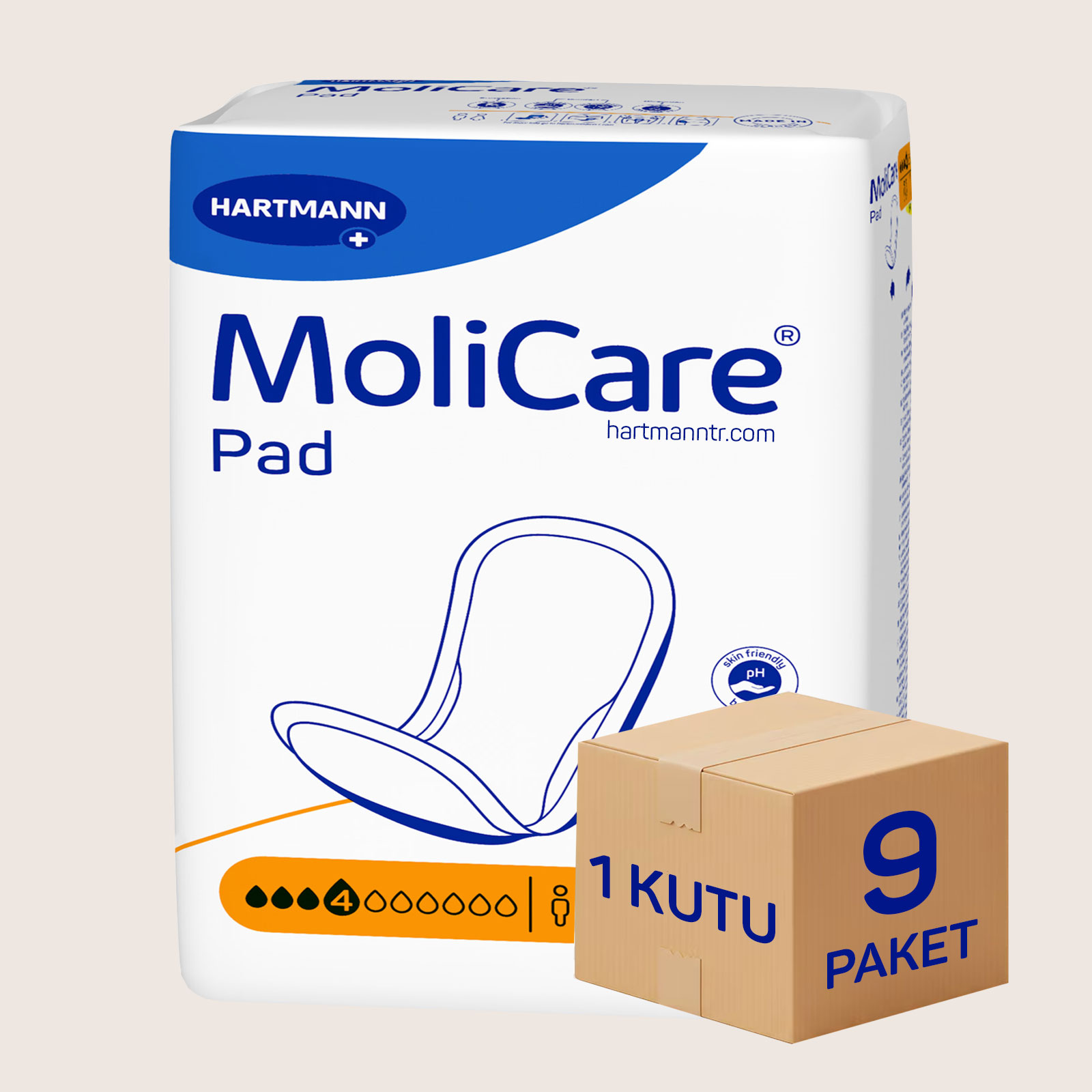 Hartmann Molicare® Pad 4 Damla 9 Paket 30'lu Mesane Pedi