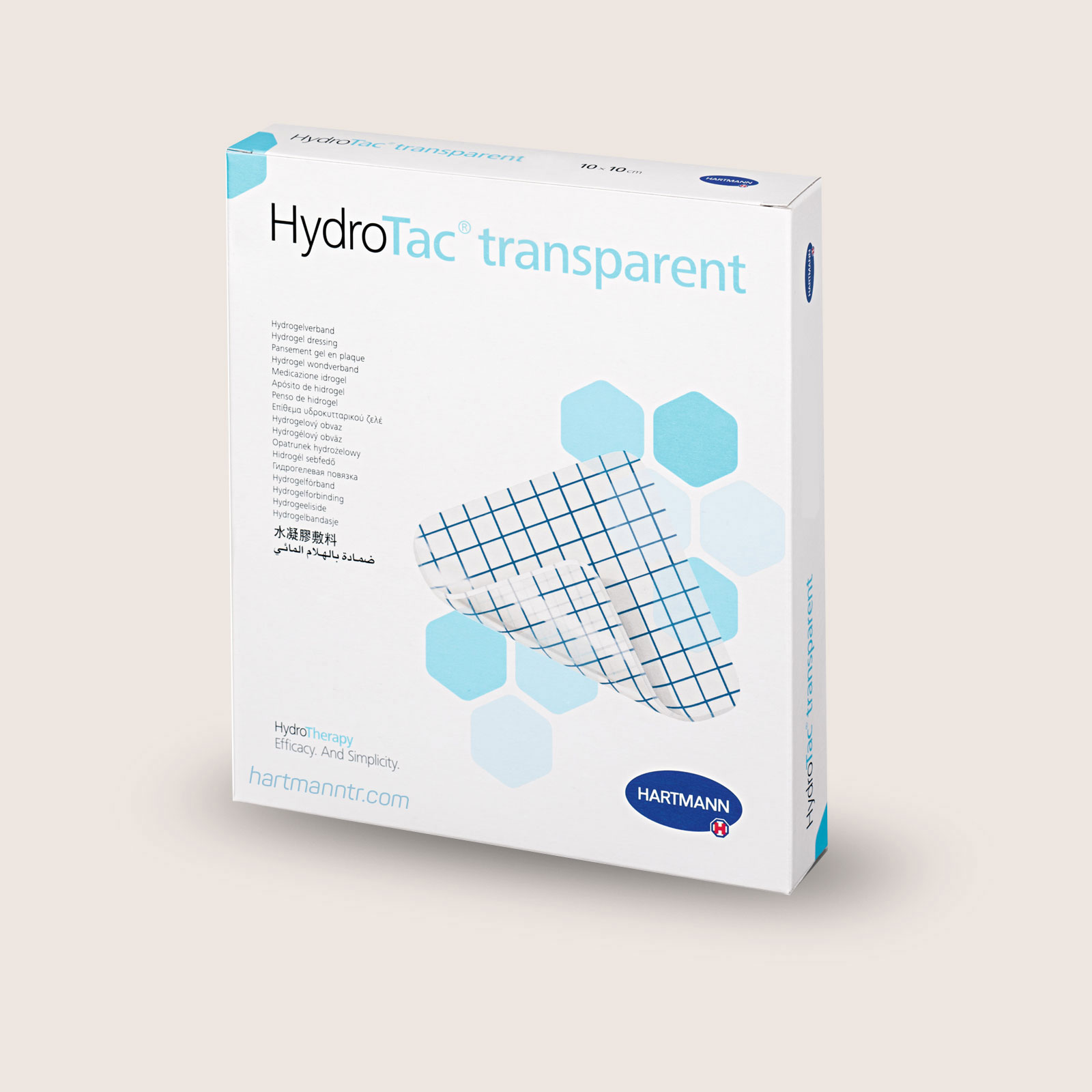 Hartmann HydroTac Transparent 10x10cm - Hidrojel Emici Şeffaf Yara Örtüsü
