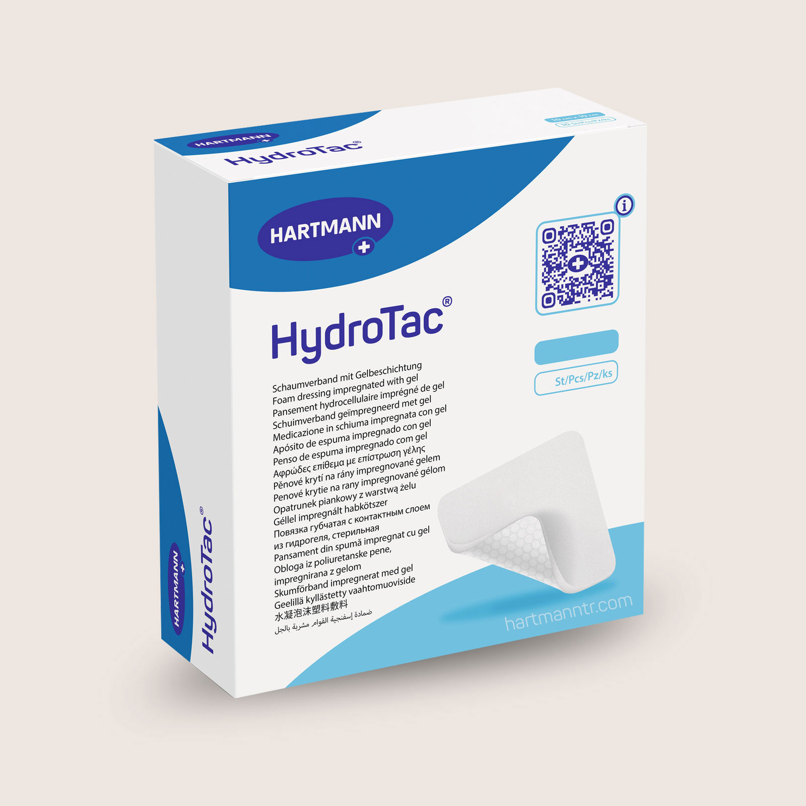 Hartmann HydroTac 10x10cm - Hidrojel Kaplı Poliüretan Köpük Yara Örtüsü
