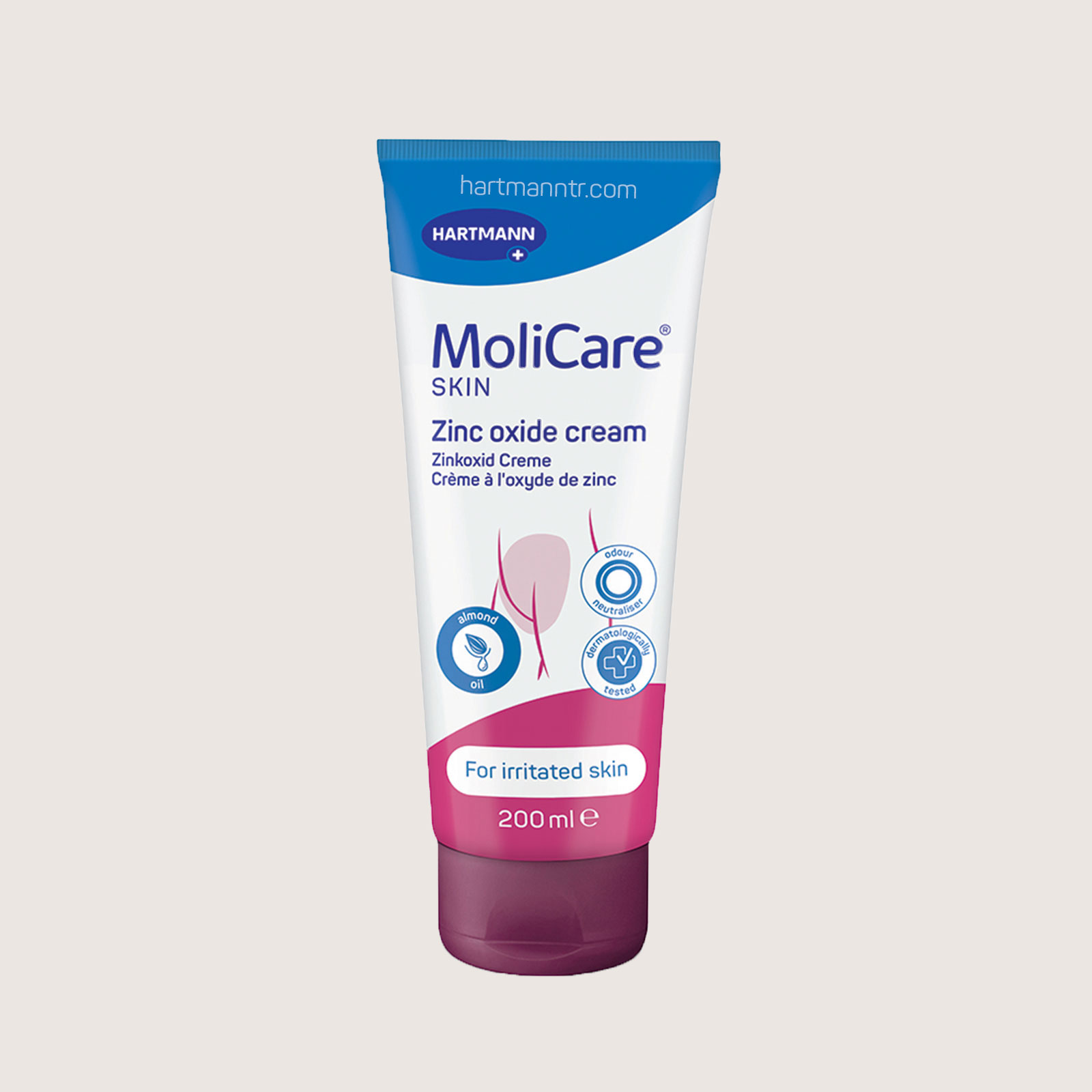 MoliCare Skin Zinc Oxide Cream 200 ml – Çinko Oksitli Cilt Koruyucu Bariyer Krem