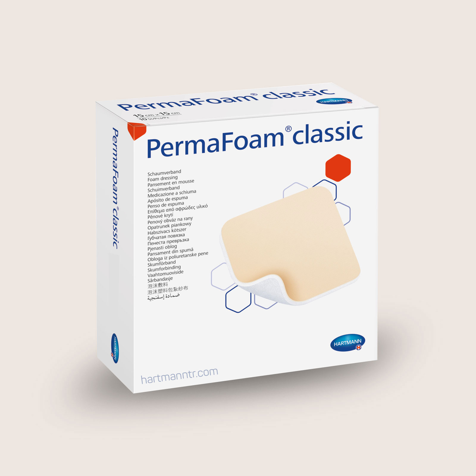 Hartmann PermaFoam Classic 10x10cm - Poliüretan Köpük Yara Örtüsü
