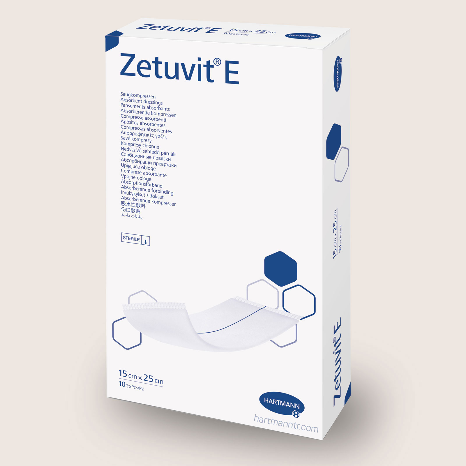 Hartmann Zetuvit E 15x25cm - Yüksek Emici Steril Yara Örtüsü
 (1 Adet)
