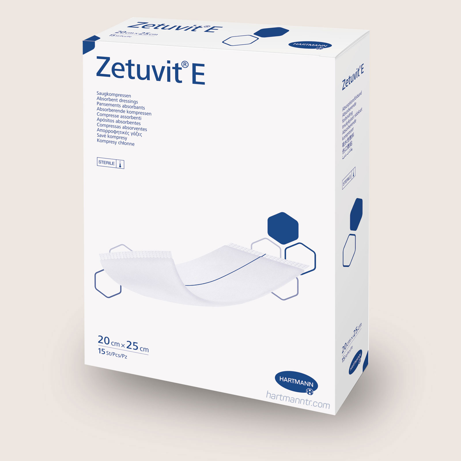 Hartmann Zetuvit E 20x25cm - Yüksek Emici Steril Yara Örtüsü
 (1 Adet)