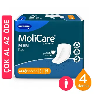 MoliCare Premium Men Pad 4 Damla erkek mesane pedi 12 paket 168 adet