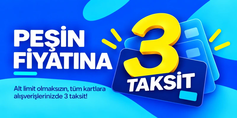 Alt limit olmadan tüm kartlara peşin fiyatına 3 taksit fırsatı