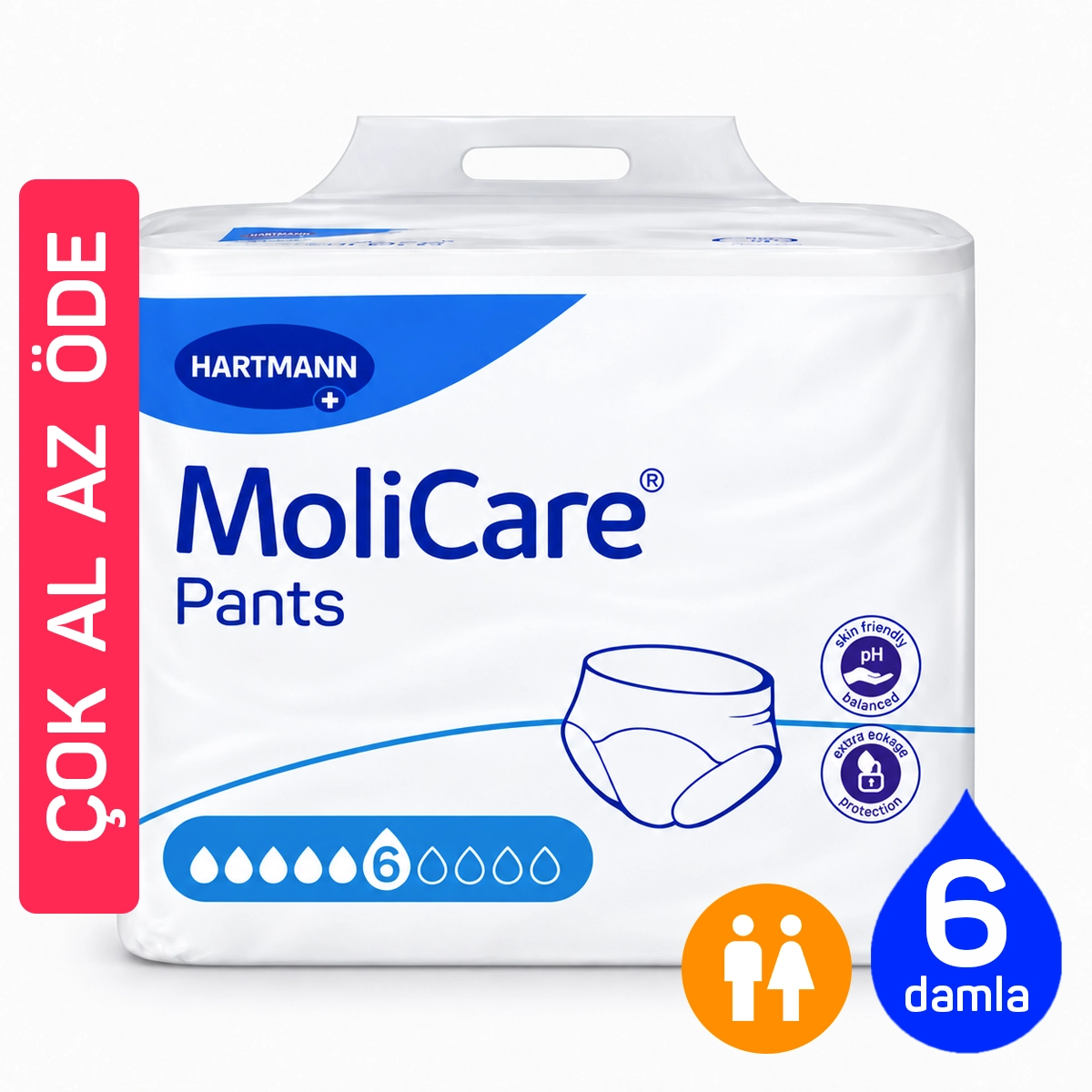 MoliCare Pants 6 Damla külot bez ekonomik paket