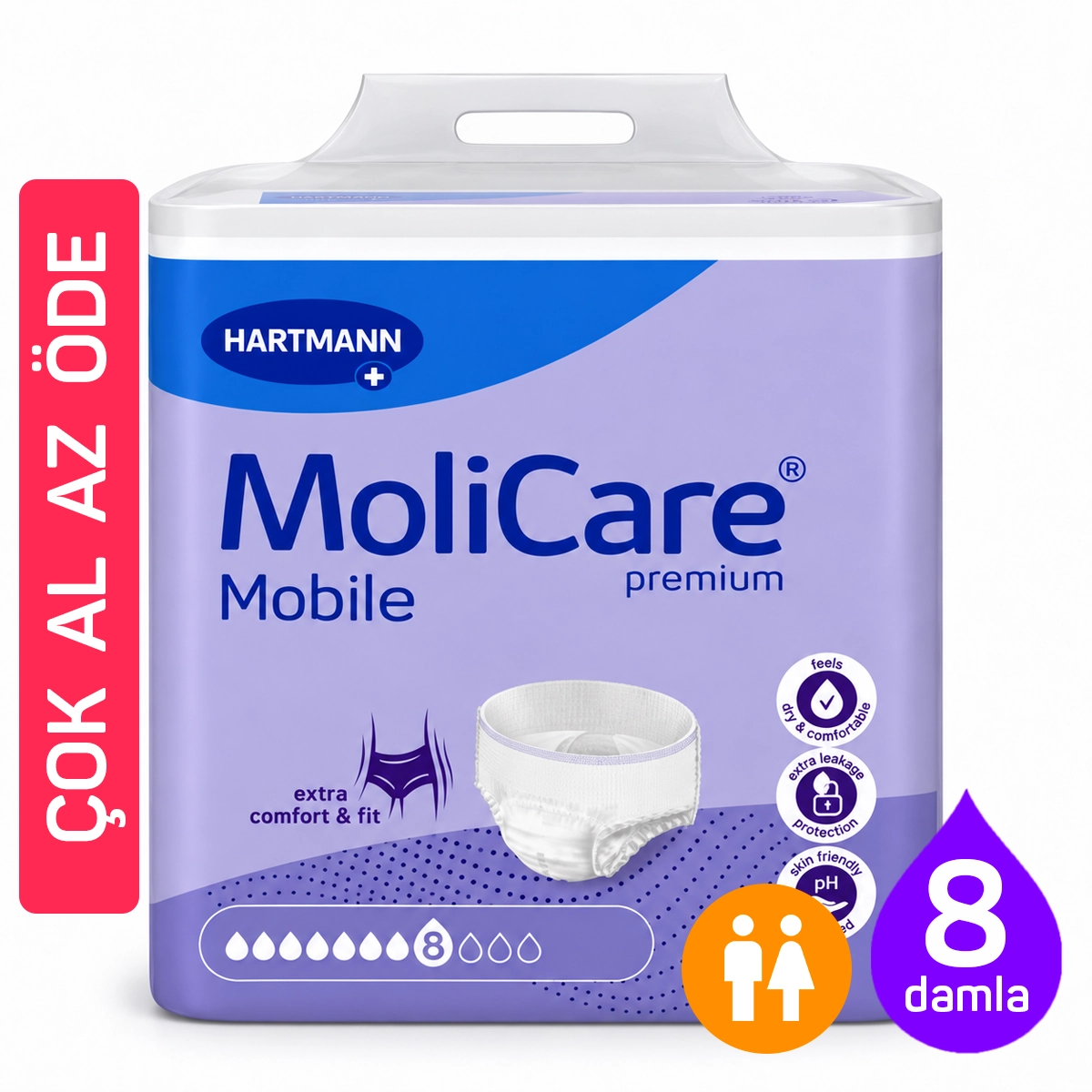 MoliCare Premium Mobile 8 Damla Külot Hasta Bezi