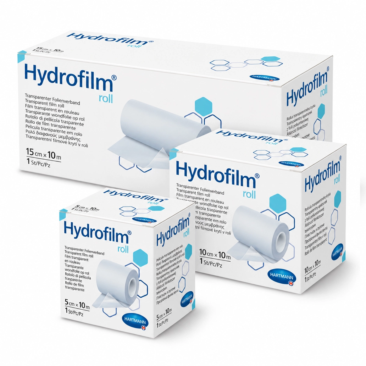 HARTMANN Hydrofilm Roll şeffaf film sabitleme rulosu kutu ve seçenekleri